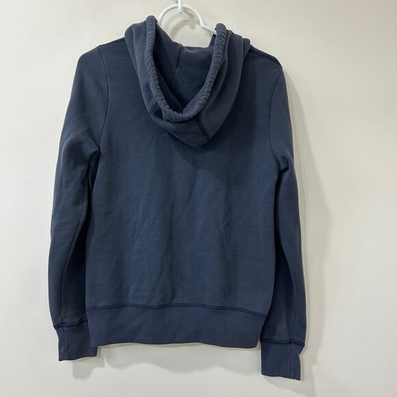 Abercrombie & Fitch Womens Sz Medium Blue Full Zip Hooded Sweatshirt Y2K Logo - Picture 5 of 5